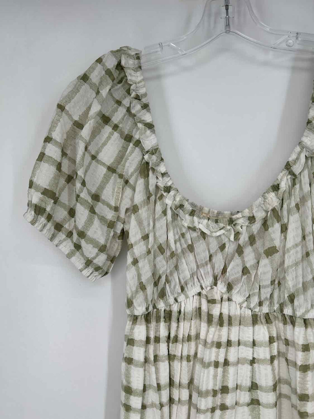Promesa Size M Green Checkered NWT Dress