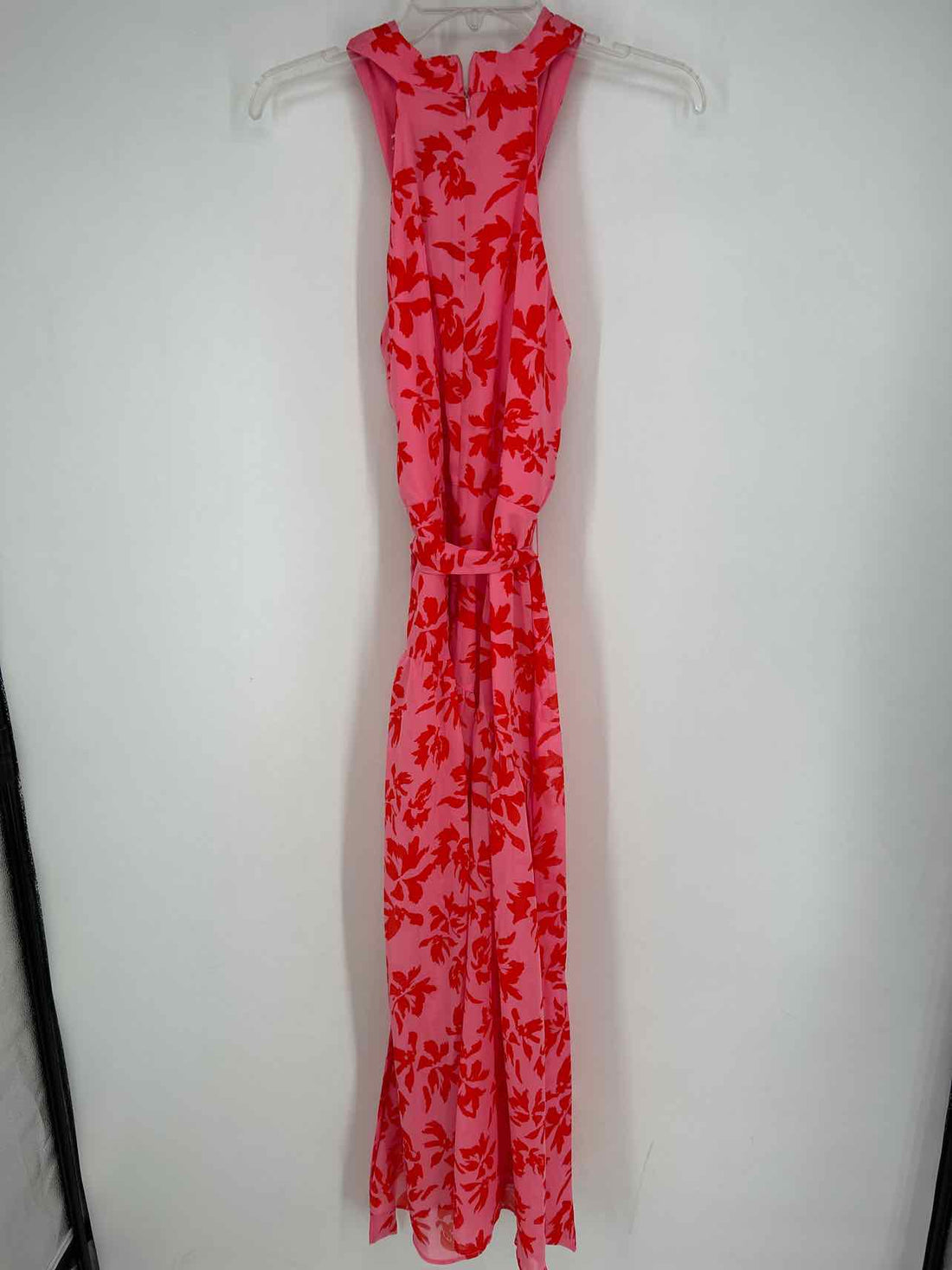 Taylor Size 4 Pink & Red Floral Sleeveless Dress