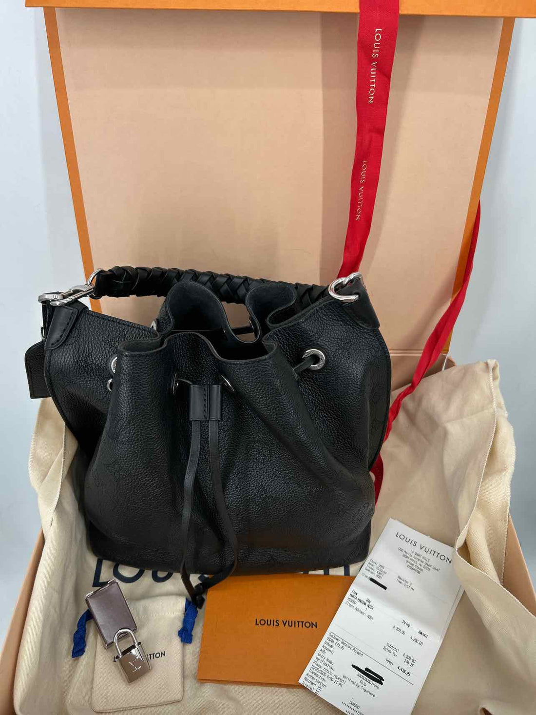 Louis Vuitton Muria Mahiha Black Leather New LUXURY
