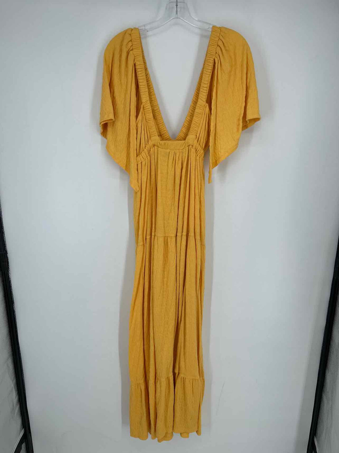 FP Beach Size XS Yellow Short Sleeve Maxi
