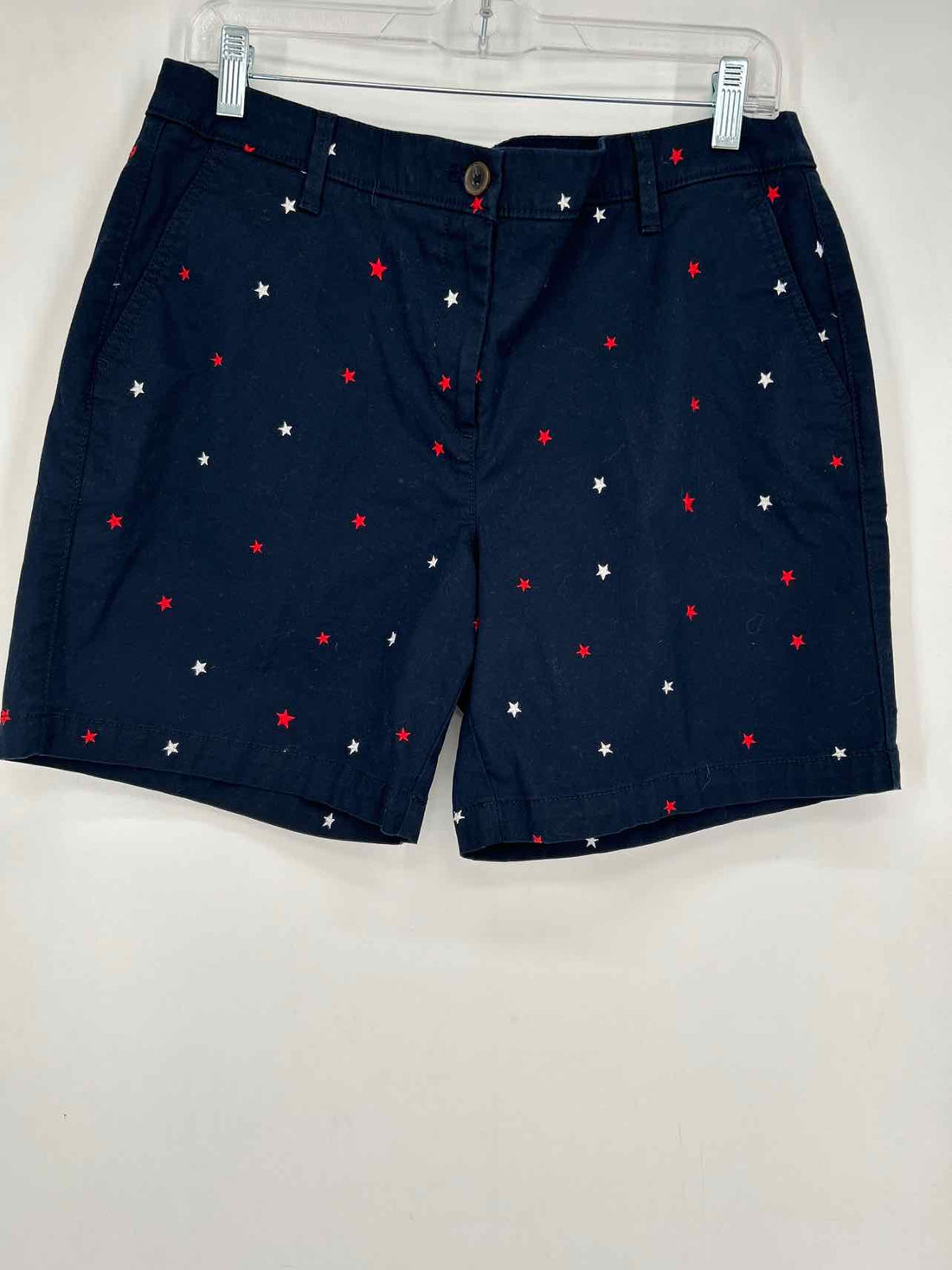 Talbots Size 10 Navy Stars Embroidered Shorts