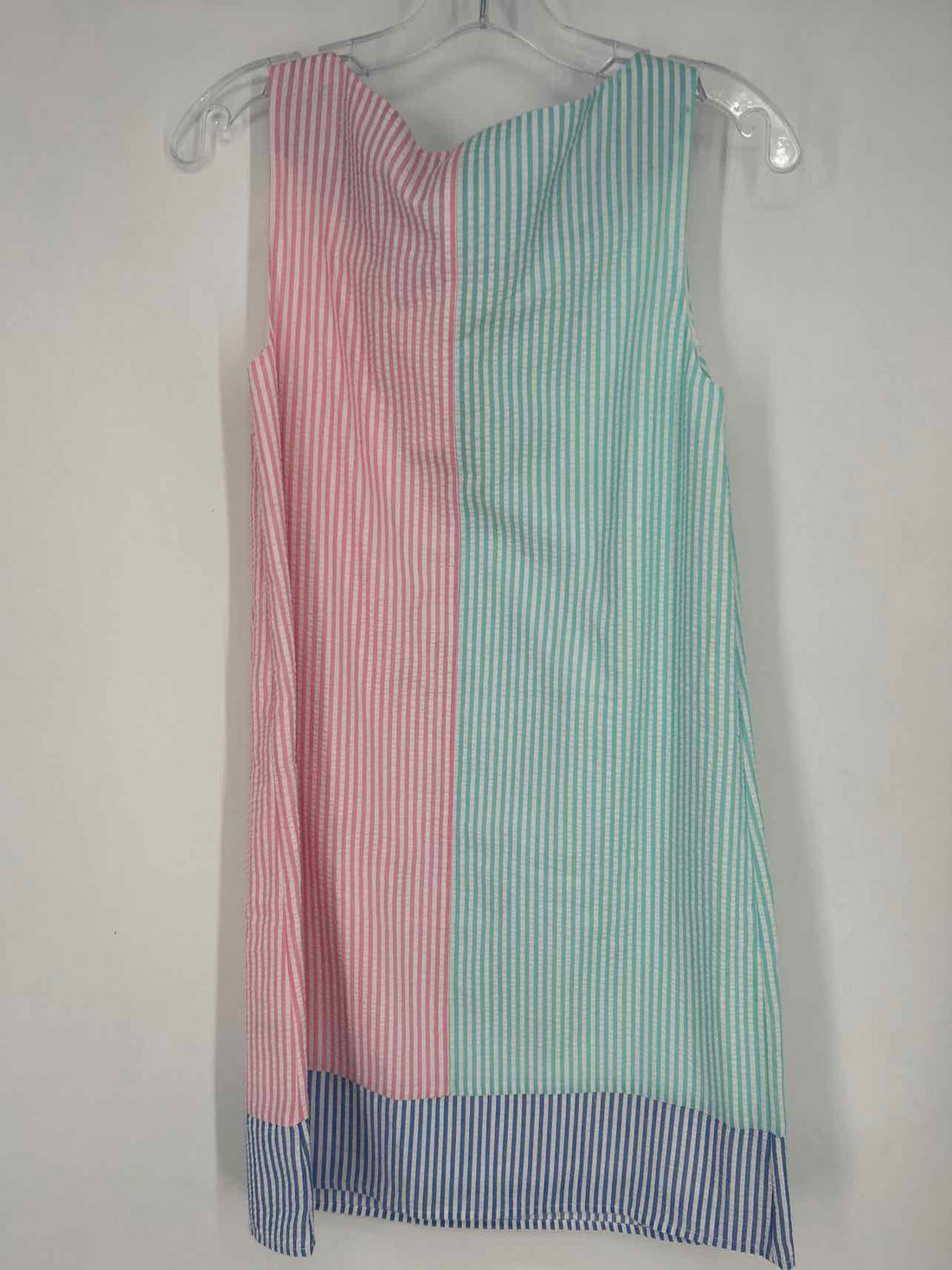 Vineyard Vines Size 0 White Multi Color Striped Seersucker NWT Dress