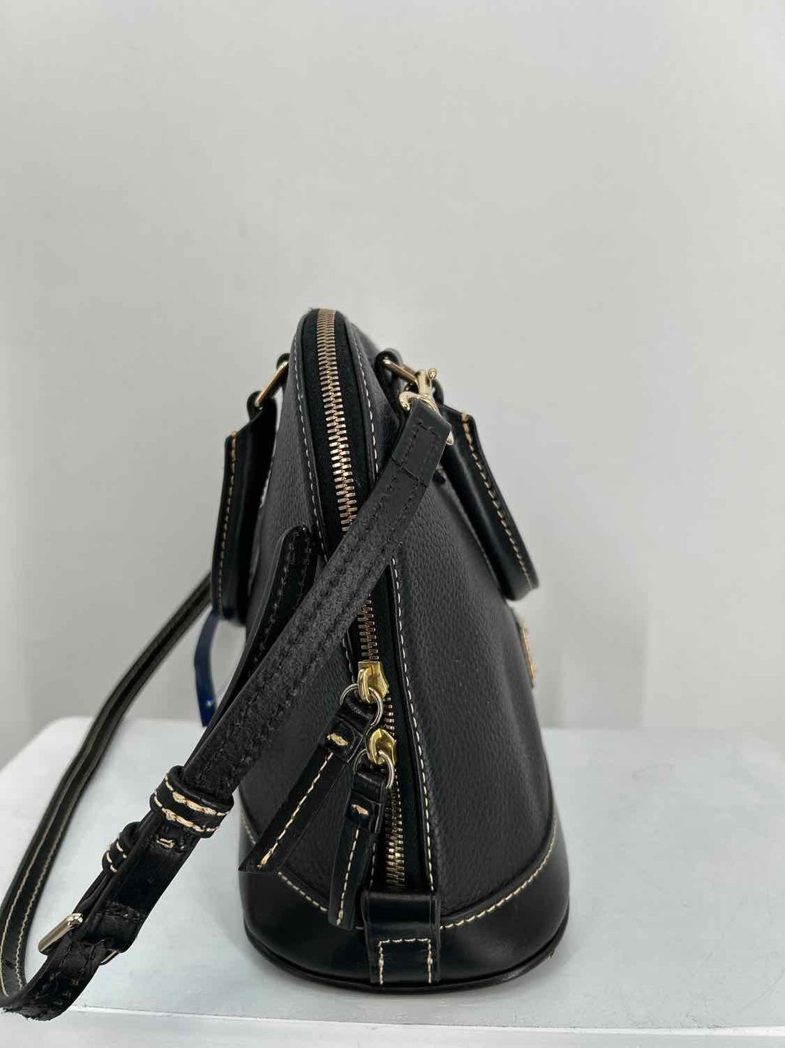 Dooney & Bourke Black Pebble Grain Zip Zip Satchel