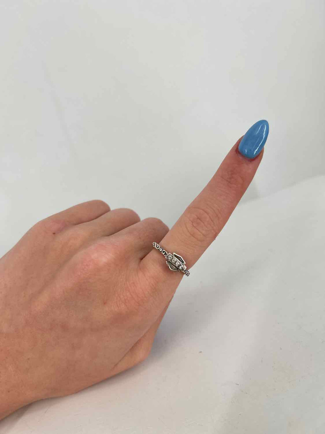 Harley Davidson Size 6 Sterling Silver Cubic Zirconia Ring