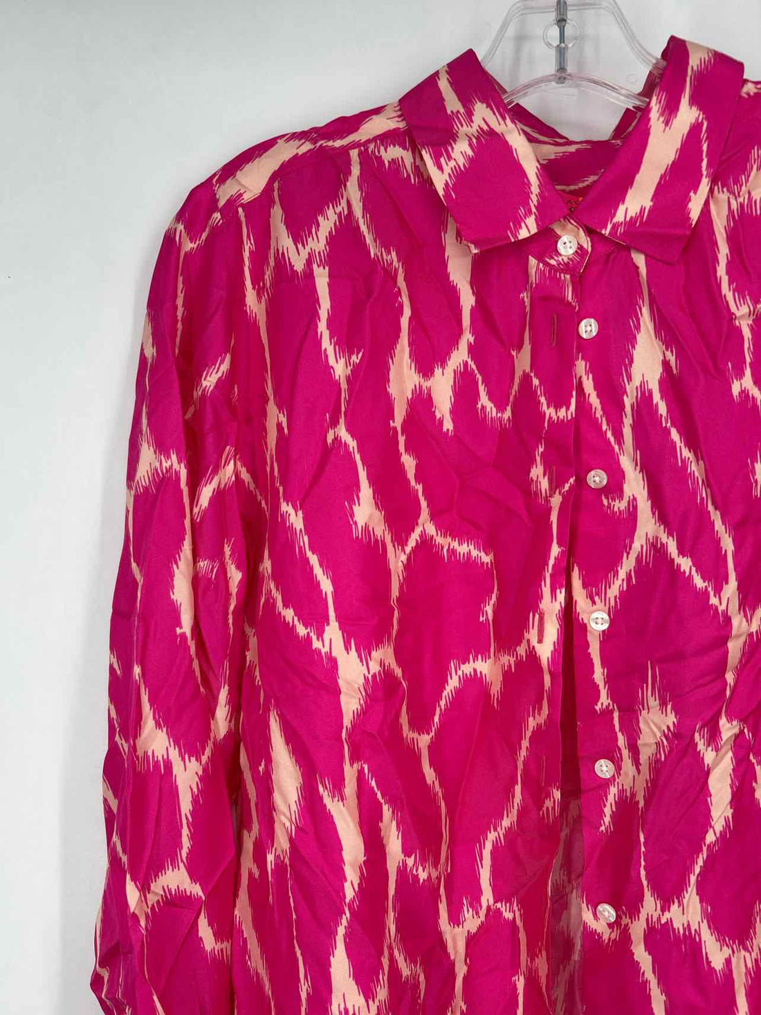 Vilagallo Size 44 Hot Pink Print Long Sleeve