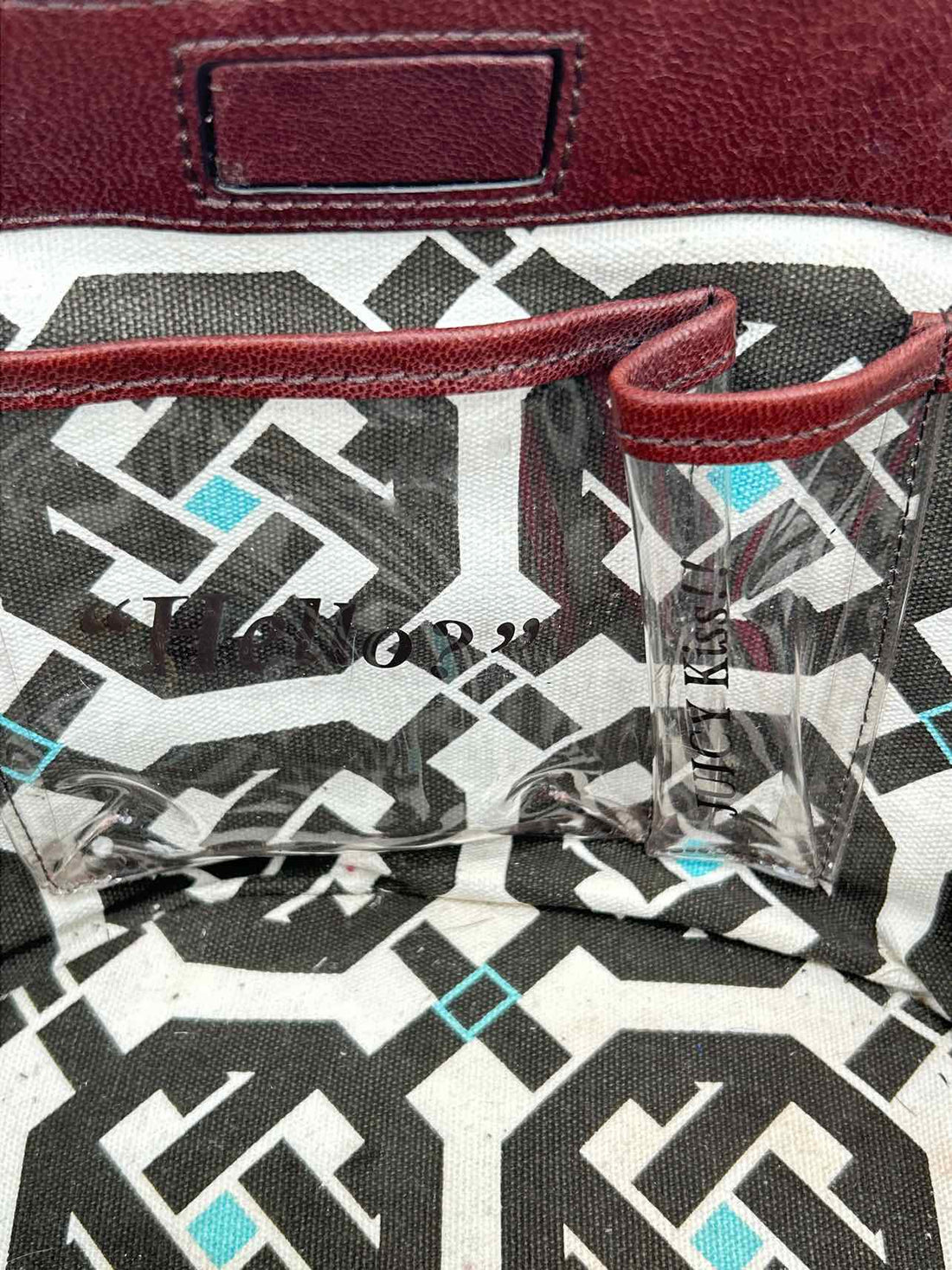 Juicy Couture Brown & Gold Corn Husk/Goat Leather Pre Owned Tote