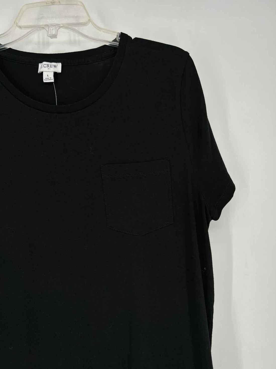 J Crew Size L Black Short Sleeve Dress