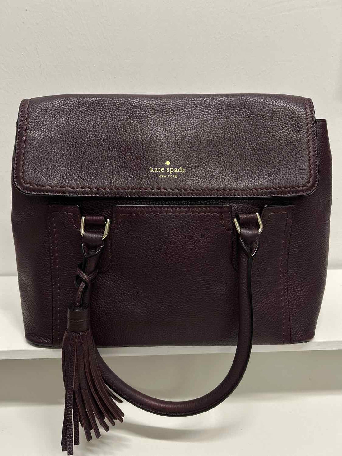 Kate Spade Dark Purple Leather As Is Tote