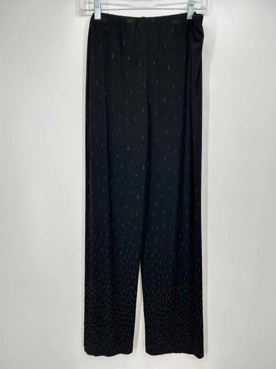 Chicos Traveler's Size 2(12) Black Embellished Vintage Pants