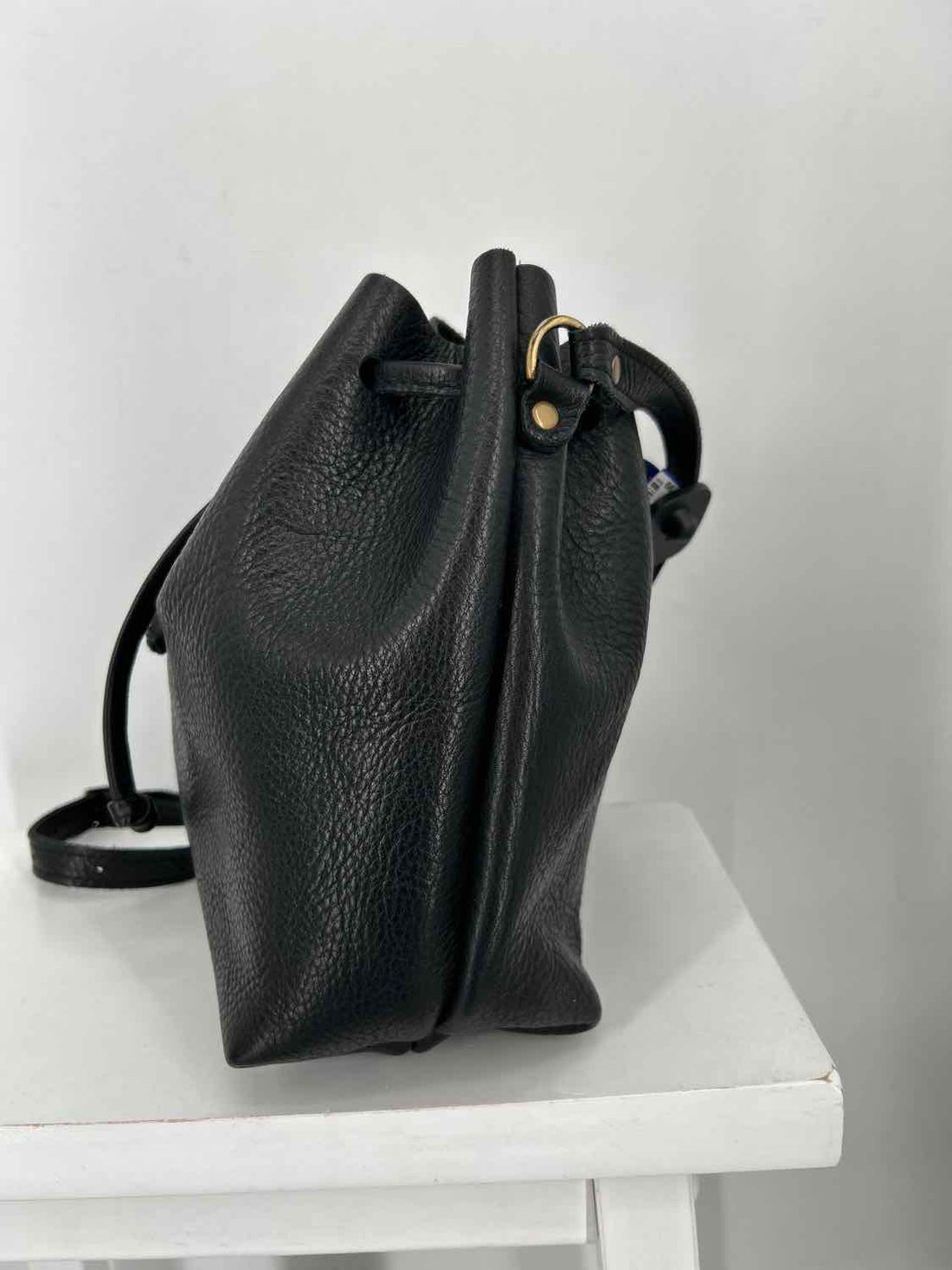 Portland Leather Goods Black Pebbled Leather Crossbody