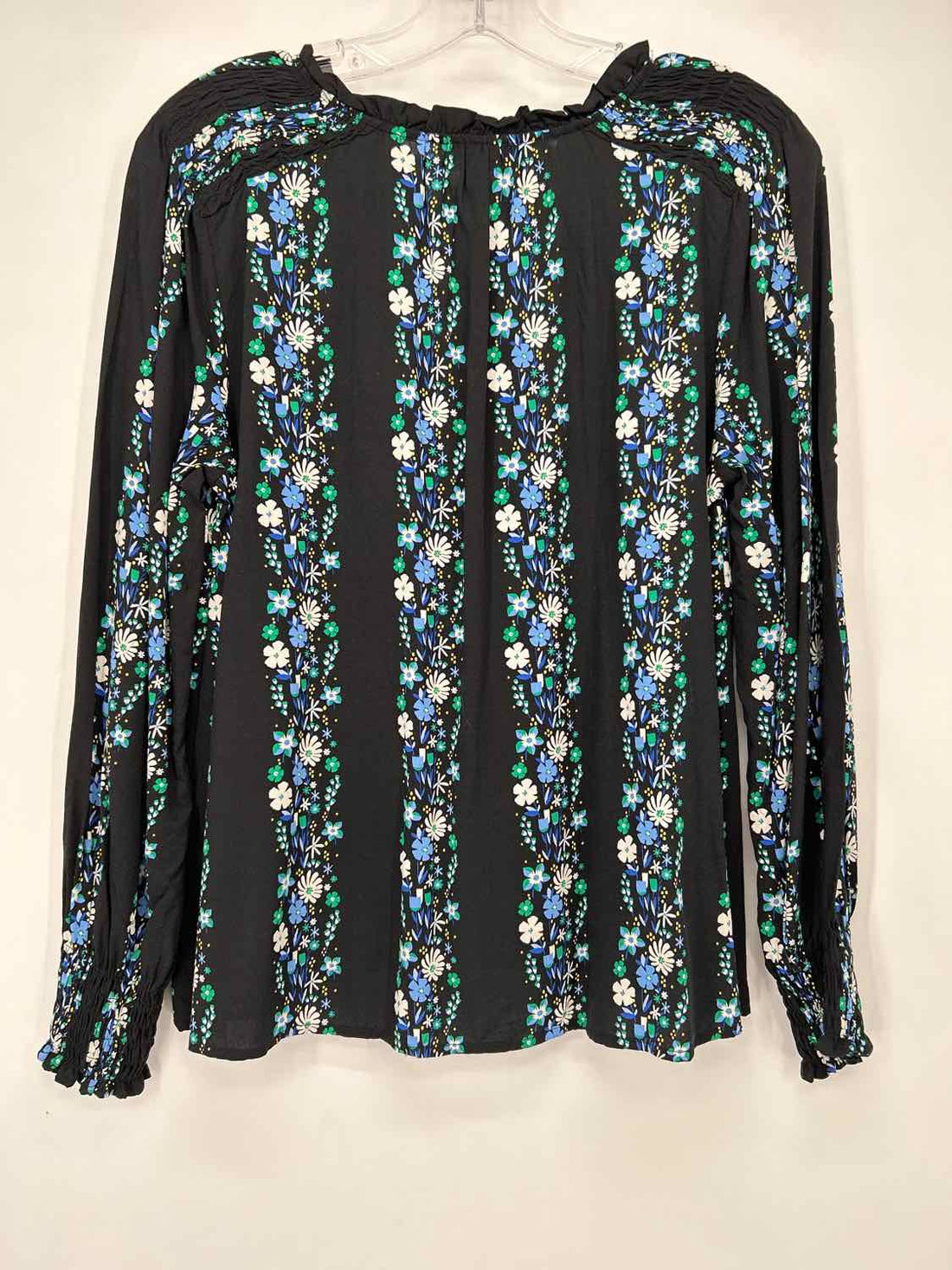 Talbots Size SP Black Floral Long Sleeve