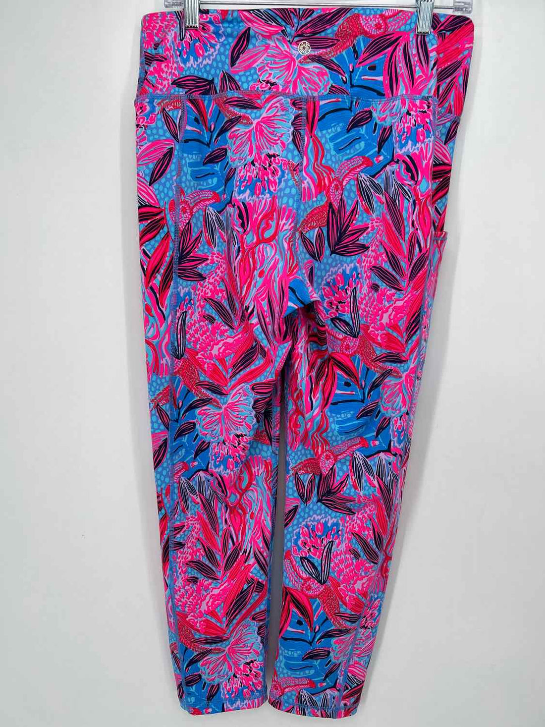 Size L Blue & Pink Print Lilly Pulitzer Luxletic Leggings