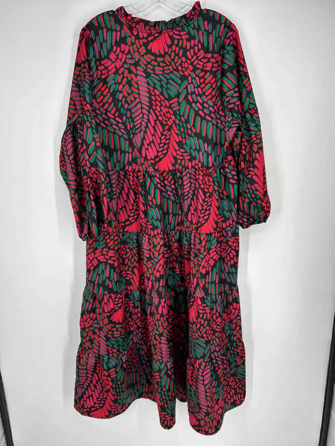 Michelle Mcdowell Size L Black Print Dress