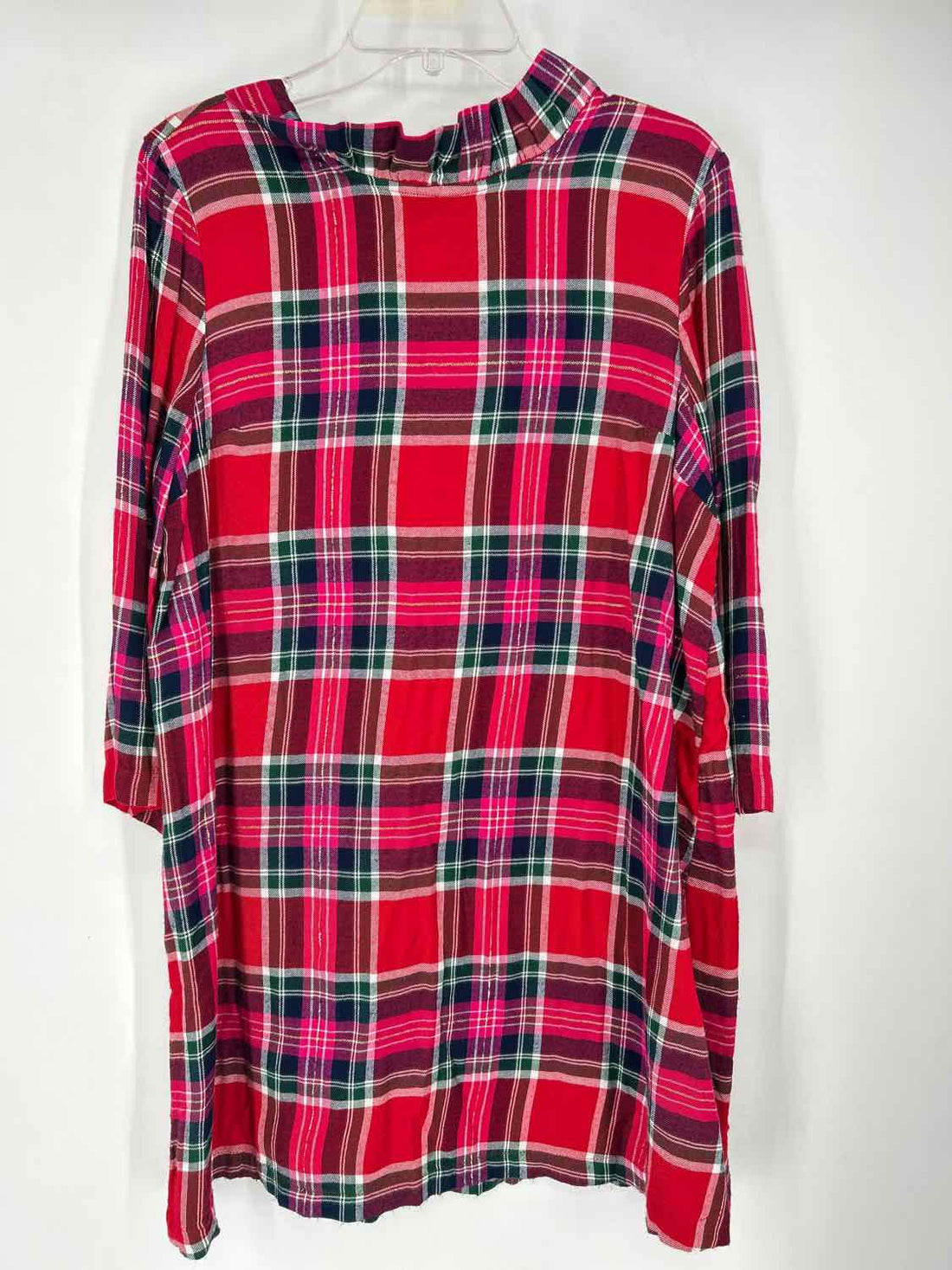 Crown & Ivy L Red Plaid Holiday