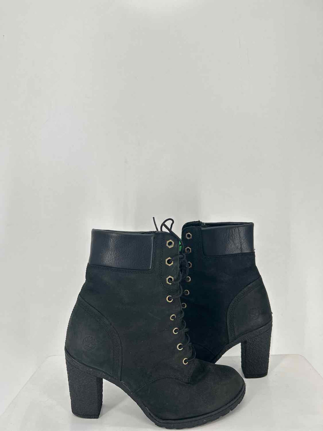 Timberland Women Size 7 Black Heeled Combat Boot