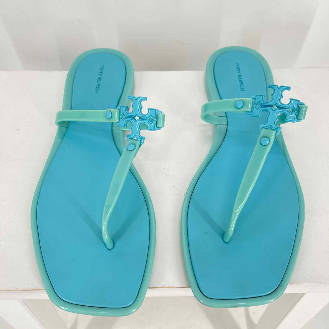Tory Burch Women Size 9 Tiffany Blue Jelly Sandals