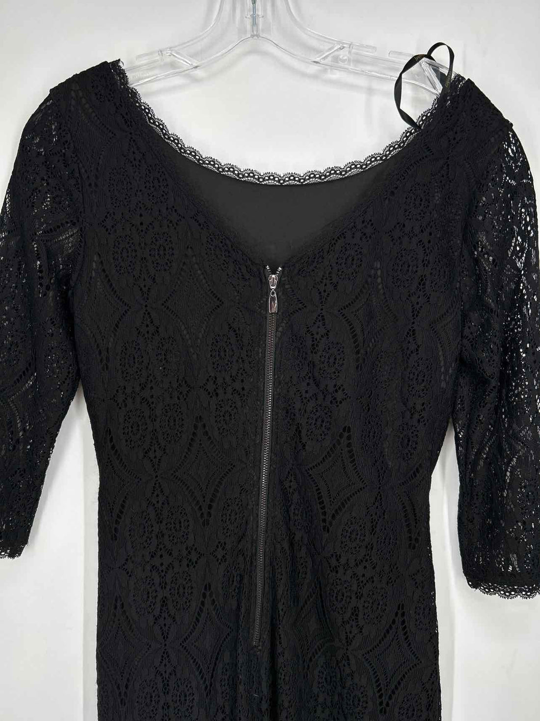 Laundry By Design Size 4 Black Lace Long Sleeve Dress