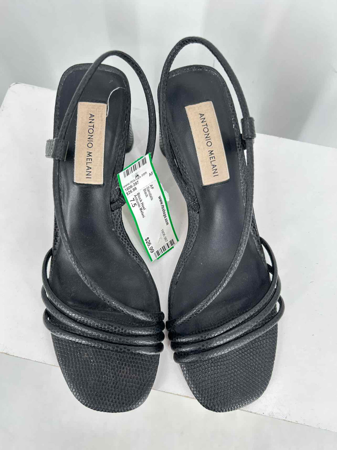 Antonio Melani Women Size 7.5 Black Sandals