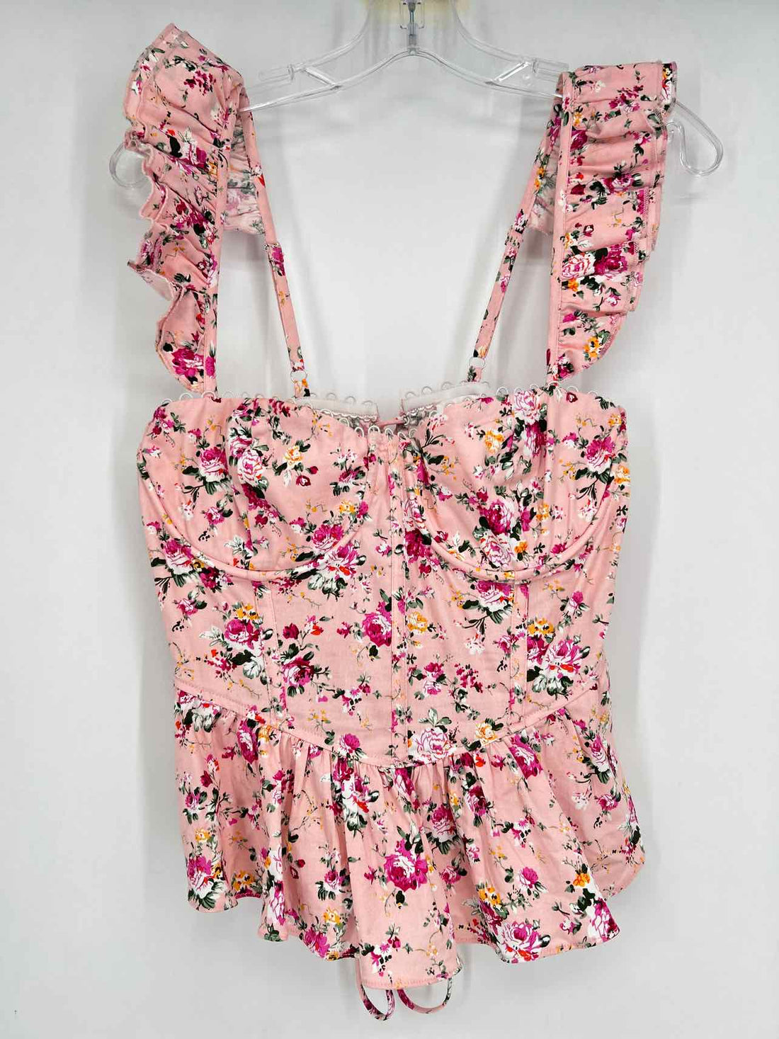 ASTR Size L Pink Floral Sleeveless