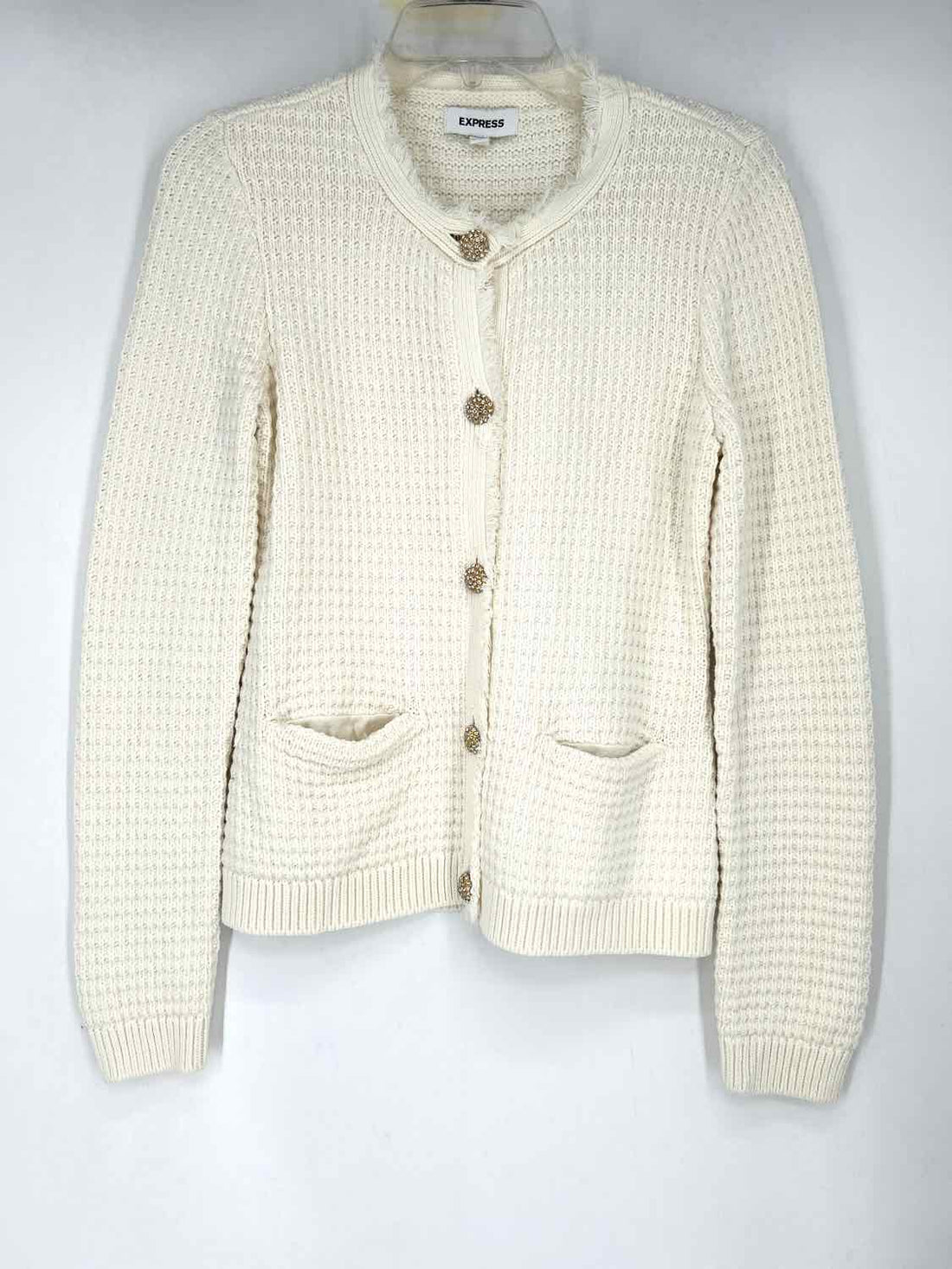 Express Size M White Knit Blazer