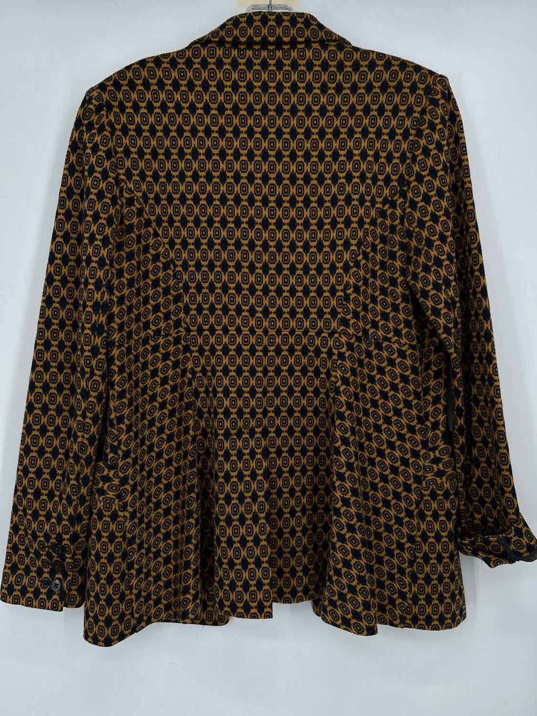 Cabi Size M Yellow & Navy Print Jacket