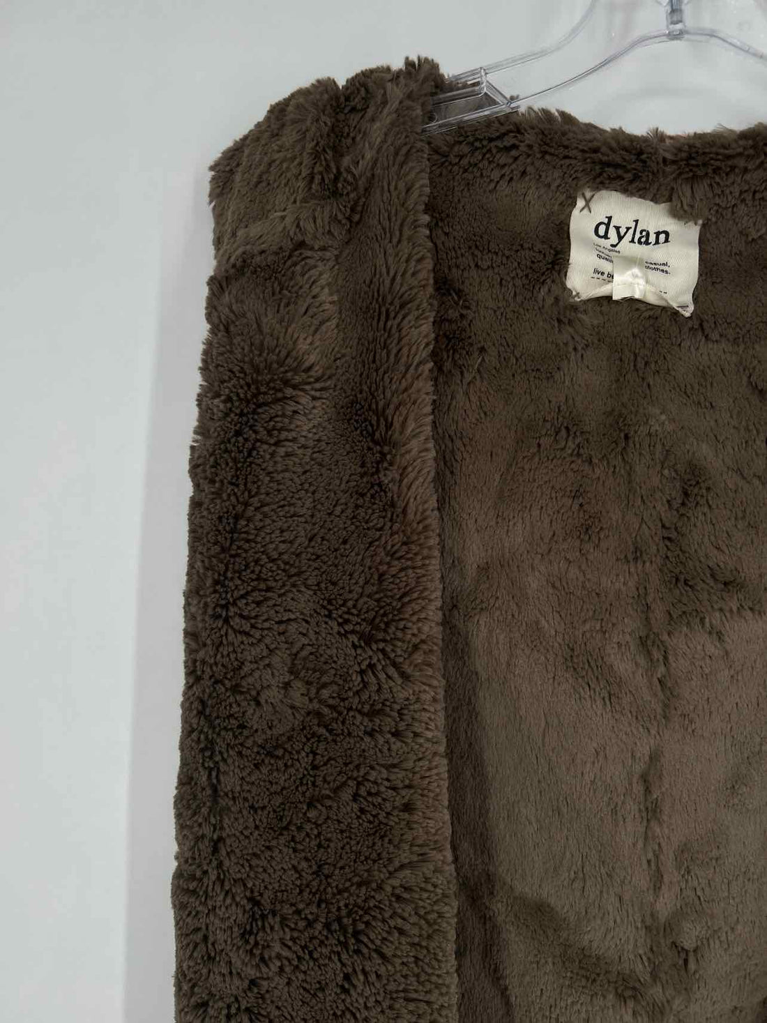 Dylan Size M Taupe Faux Fur Vest