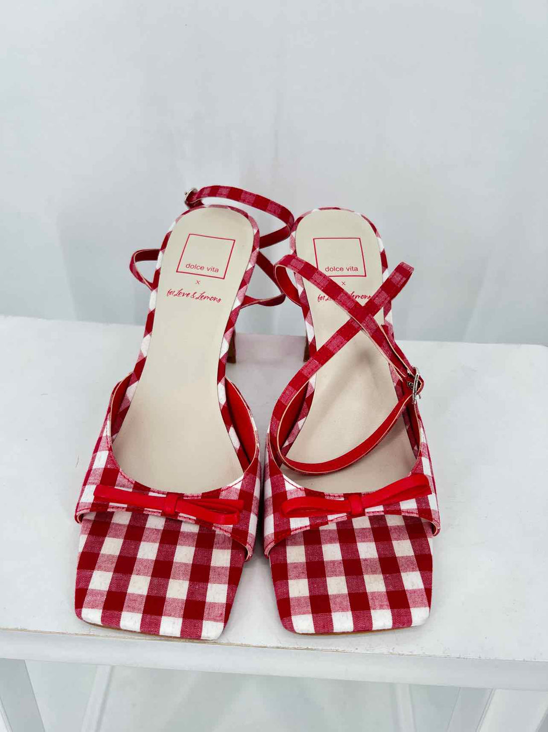 Dolce Vita Women Size 9 Red Gingham Heels