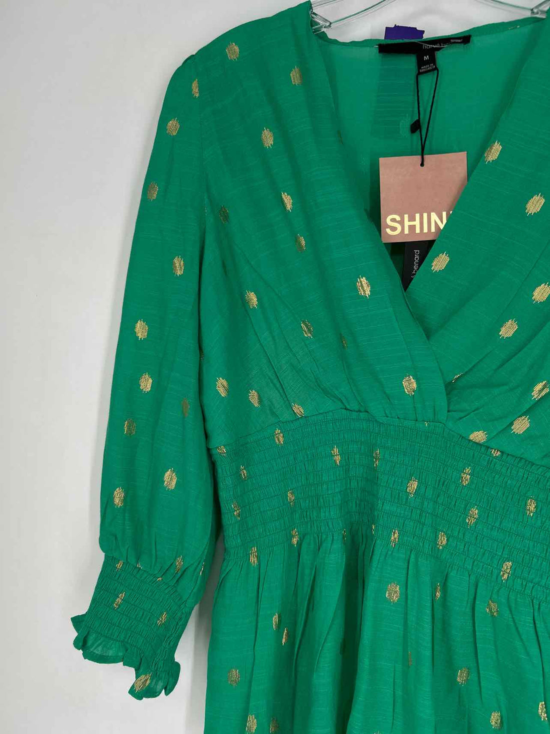 Harve Benard Size M Green & Gold NWT Long Sleeve