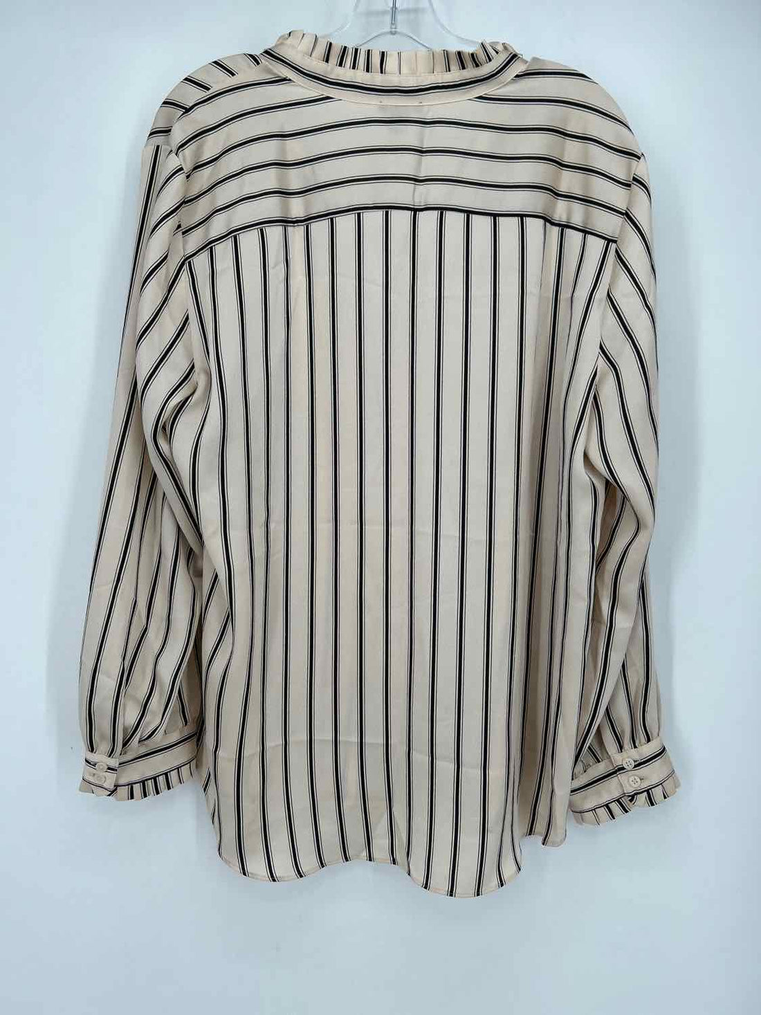 Ann Taylor Size XL Cream & Black Striped NWT Long Sleeve
