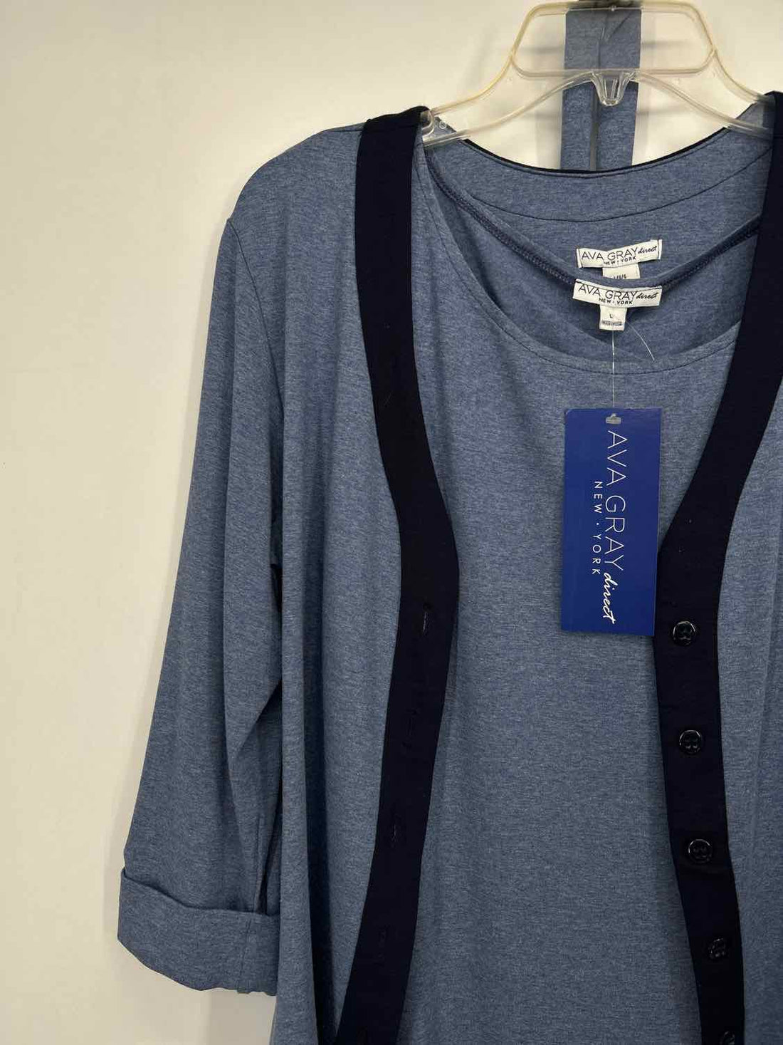 Ava Gray direct Size L Blue NWT Dress