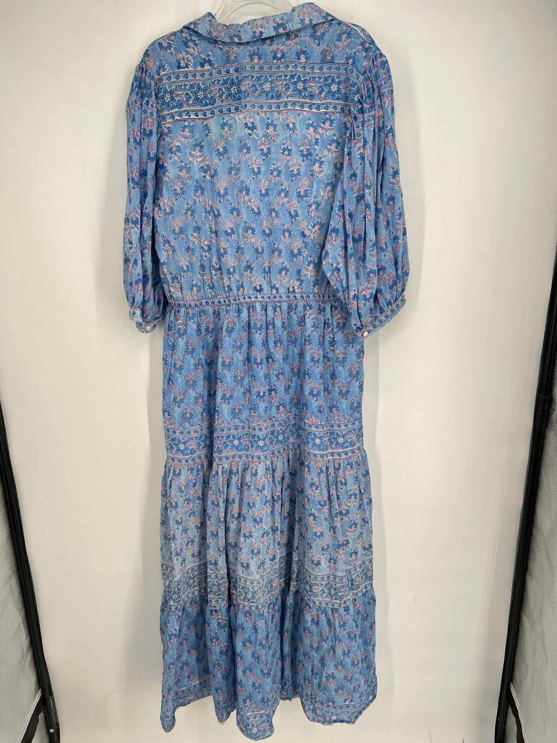 Bell Size XL Dusty Blue Print Long Sleeve Dress