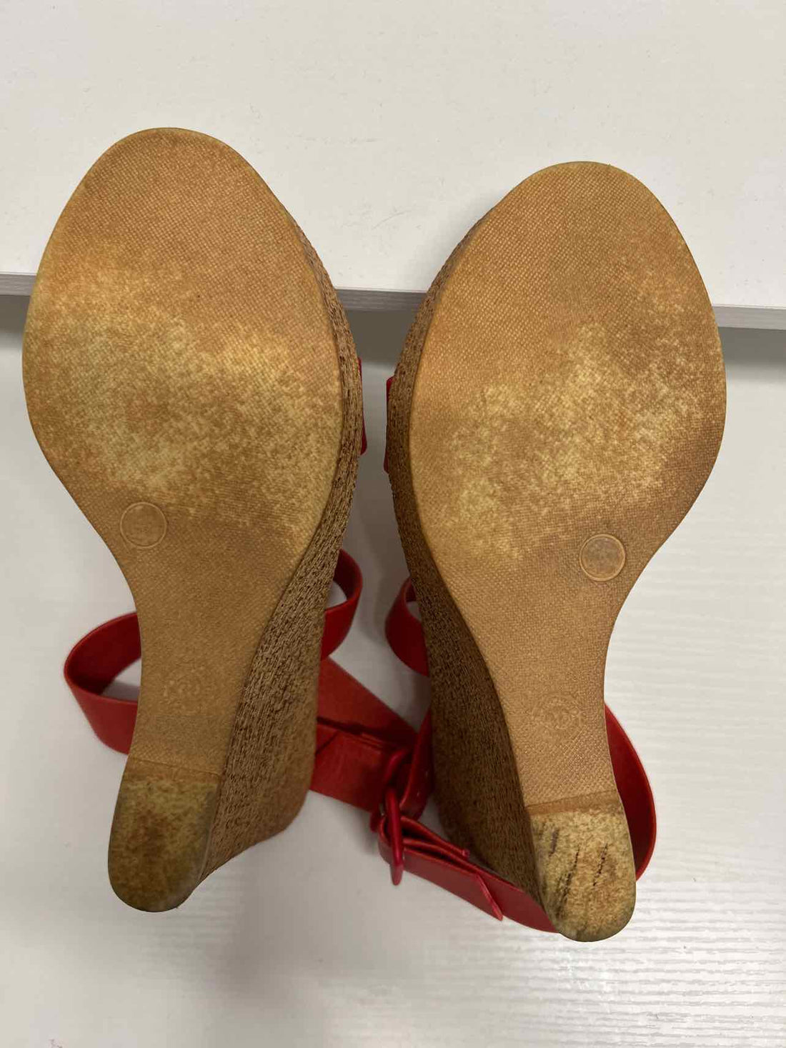 Italian Shoe Makers Women Size 7 Red Wedges
