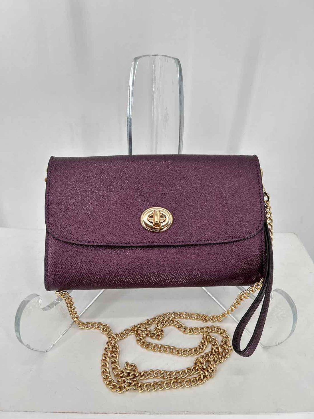 Coach Dark Purple Leather Excellent Condition Crossbody
