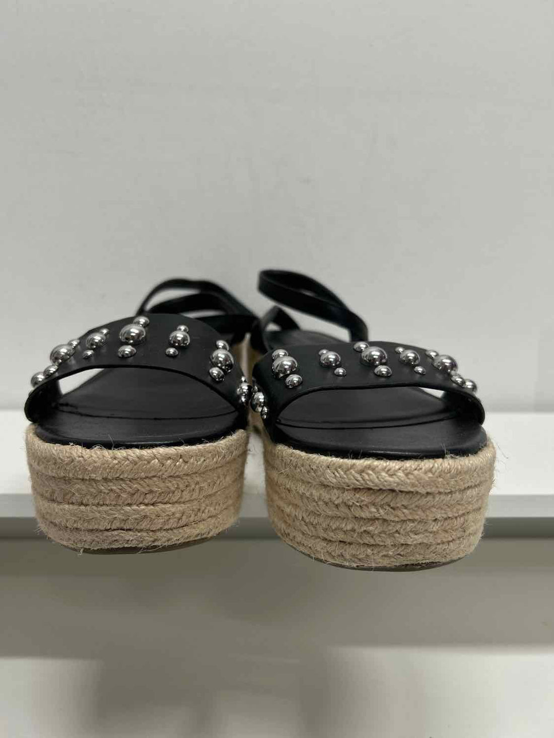 Marc Fisher Women Size 9.5 Black Espadrilles Platforms