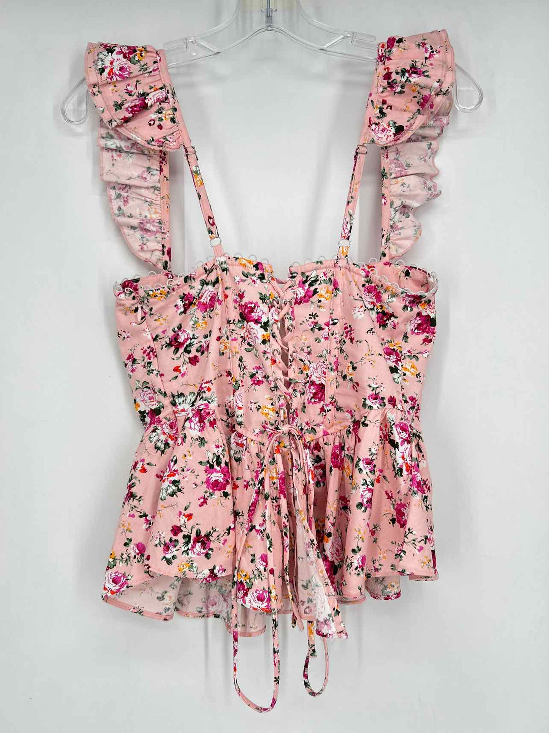 ASTR Size L Pink Floral Sleeveless