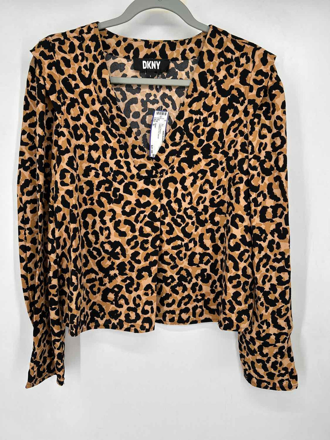 DKNY Size S Leopard Long Sleeve