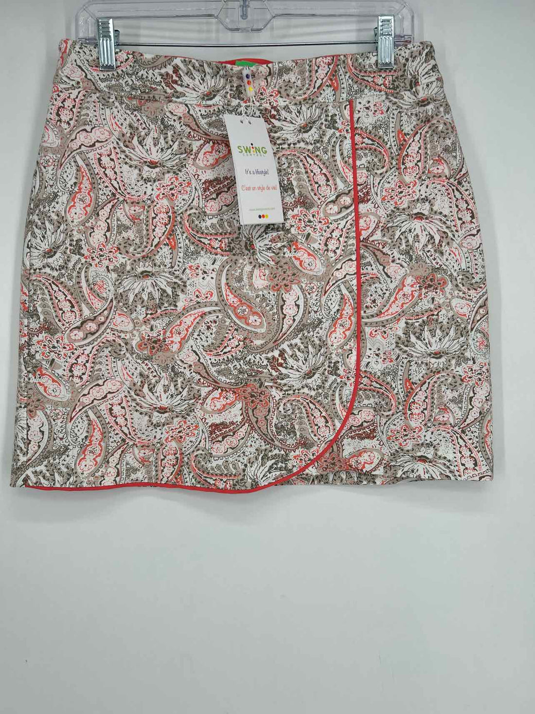 Swing Control Size 8 White Paisley NWT Skort