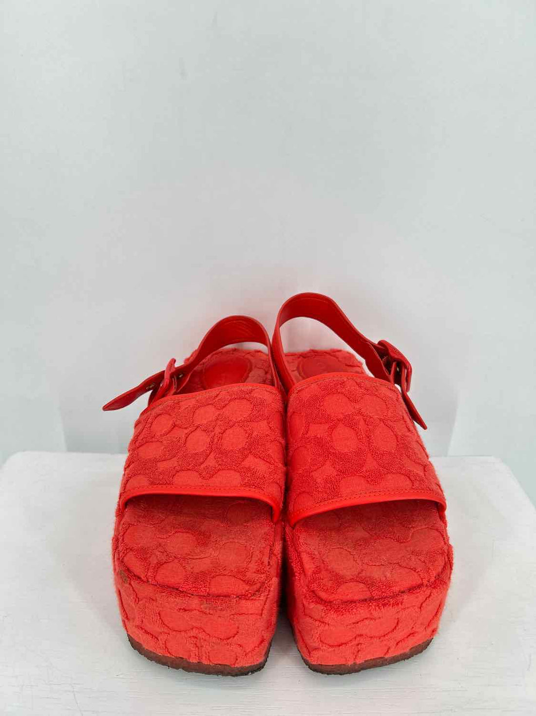 Coach Women Size 7.5 Scarlet Noelle Platform Signature Sandals