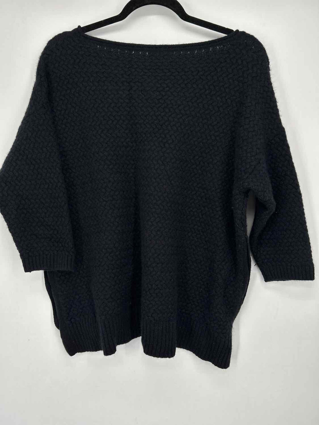 Garnet Hill Size L Black Cashmere Sweater