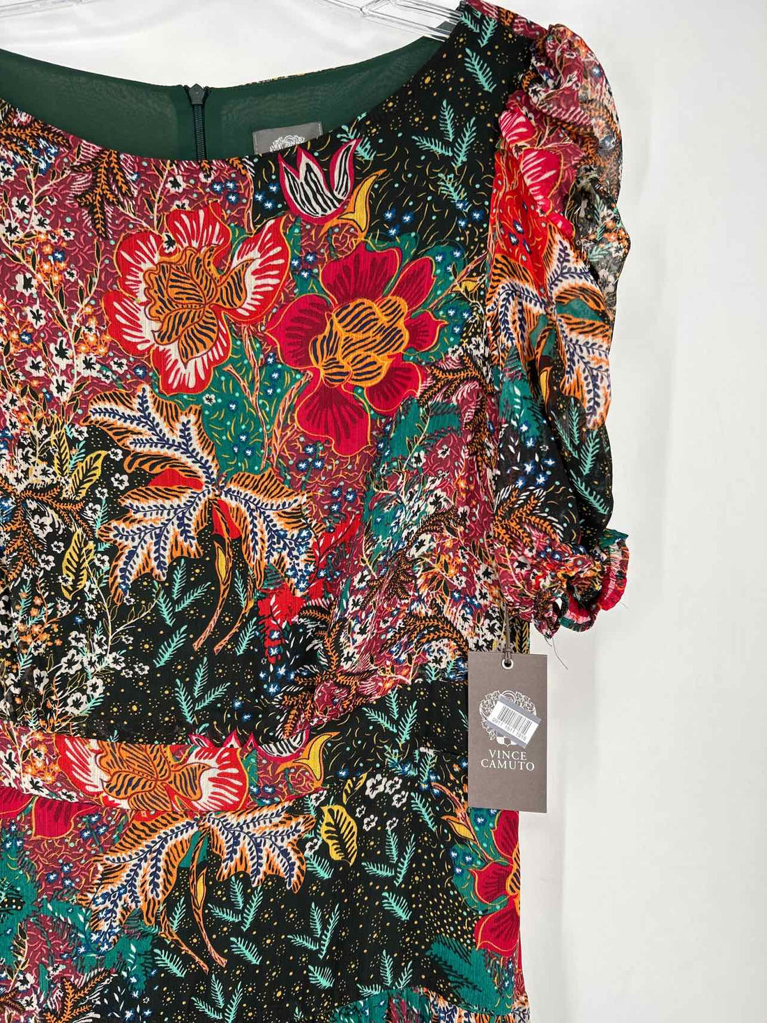Vince Camuto Size 8 Black Multi Color Floral NWT Dress