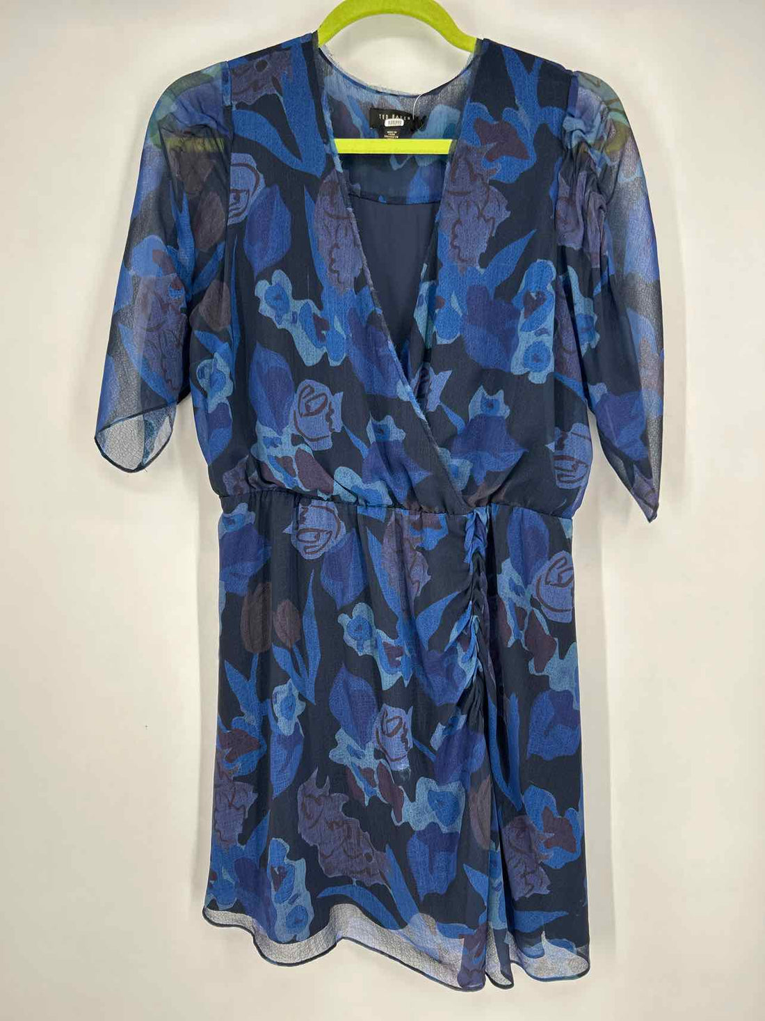 Ted Baker Size 3 Navy Floral Dress