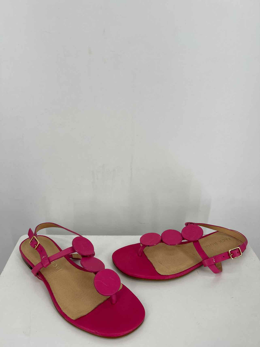 Jack Rogers Women Size 7 Pink Genuine Leather Sandals