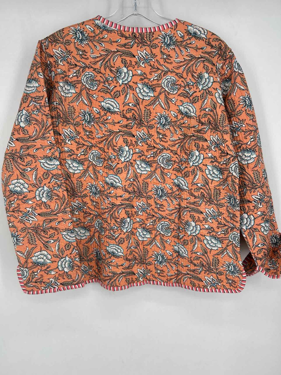 Temple of Treasures Size M Orange Floral Quilted NWT Jacket