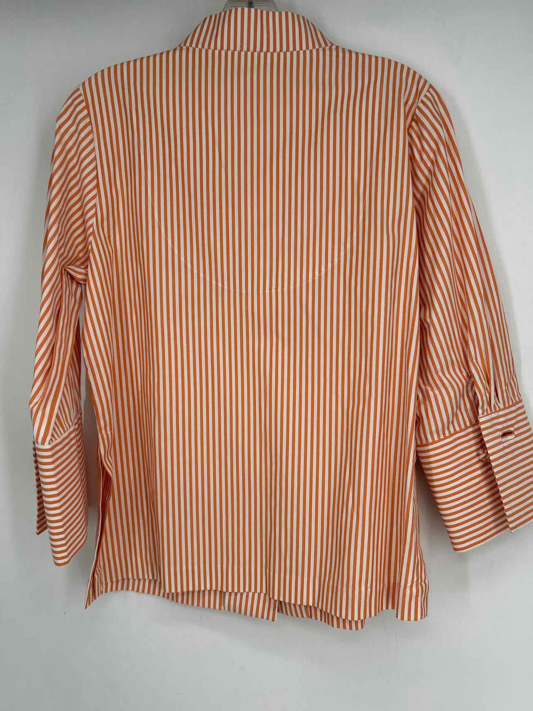 Gretchen Scott Size S Orange & White Striped Long Sleeve