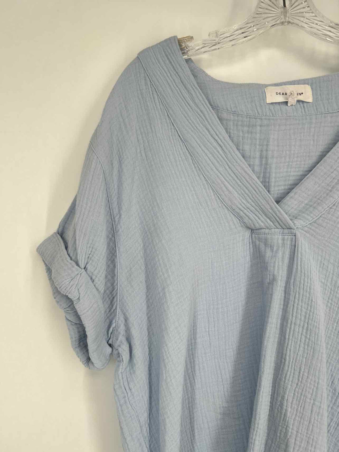 Dear John Size S Light Blue Gauze Short Sleeve