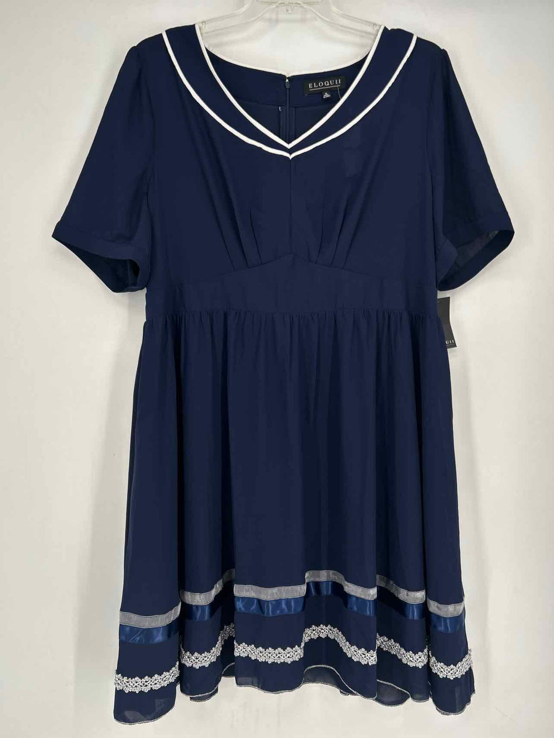 Eloquii Size 18 Navy & White NWT Dress