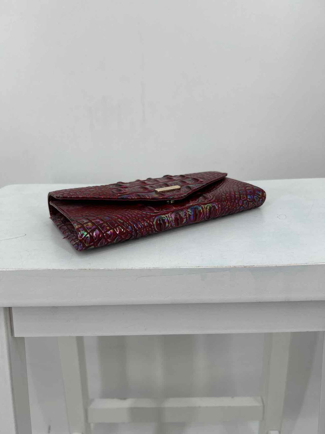 Brahmin Red Embossed Croc Wallet