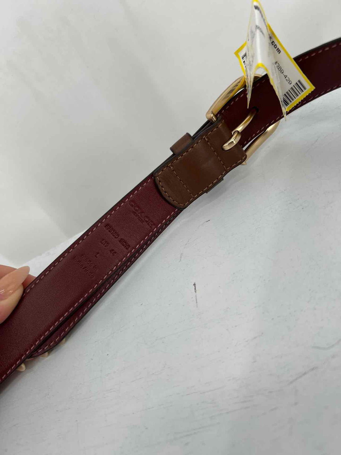 Coach Size L Leather Brown Belts