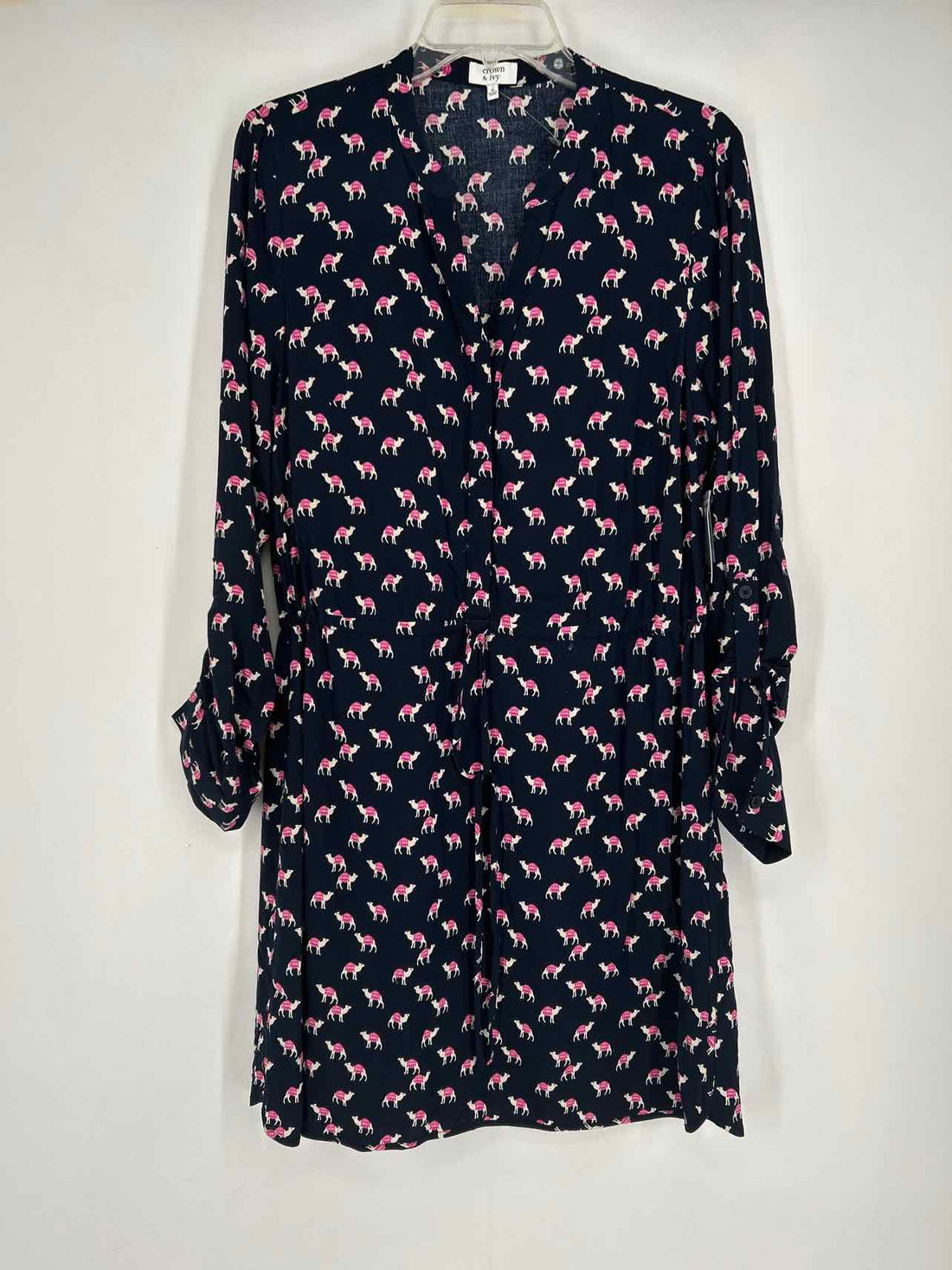 Crown & Ivy Size 10 Navy Print NWT Dress