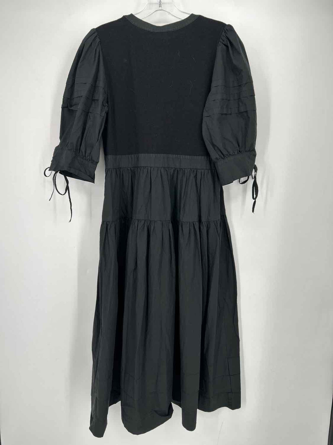 Meimeij Size 46/L Black Long Sleeve Dress